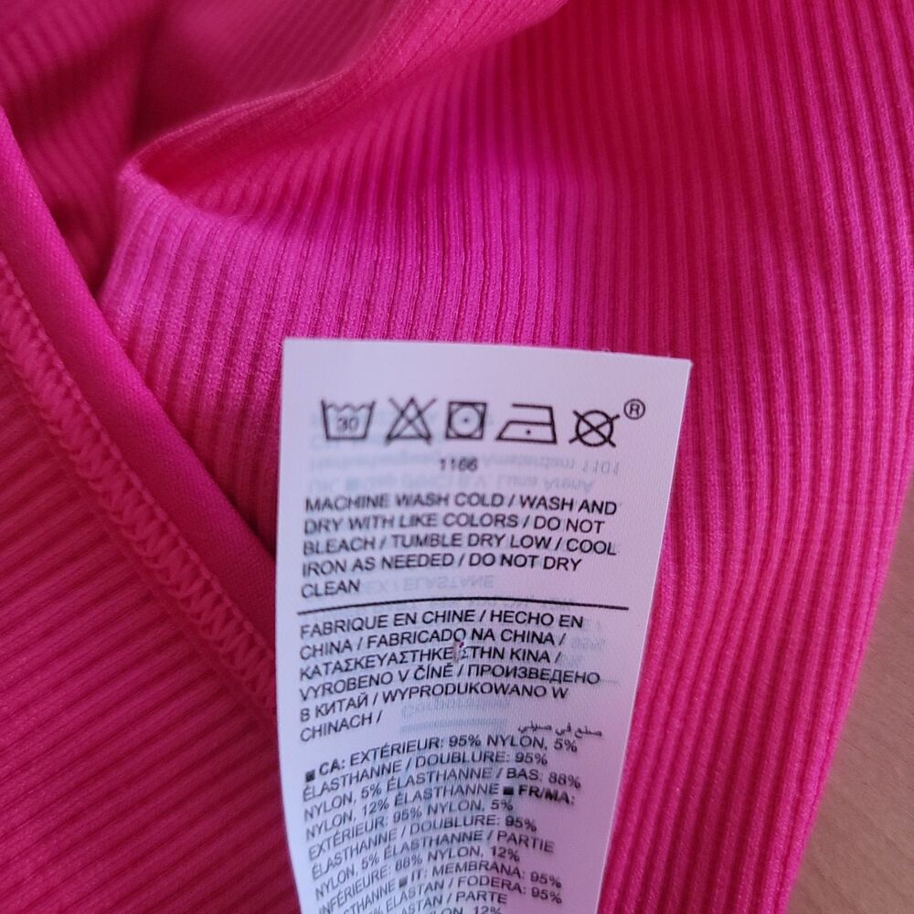CLEARANCE Athleta Aurora Seamless Crop Top Long Sleeve Pink Size L Yoga Gym - Picture 10 of 11